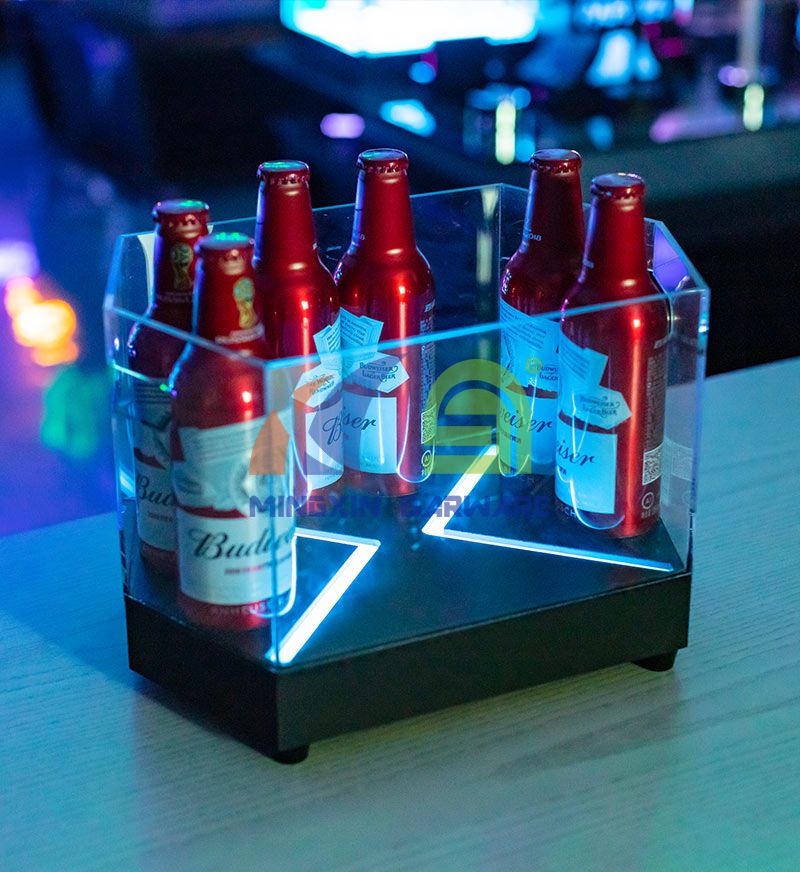 Hexagon shape Beer LED ice bucket