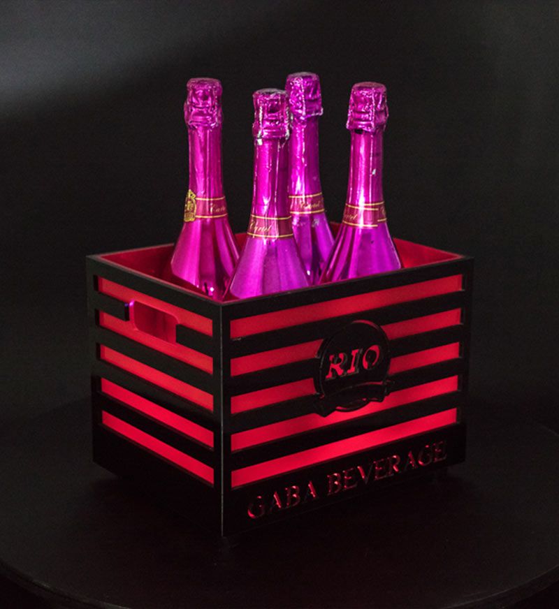 4 Bottles Champagne LED Ice Bucket with Bars