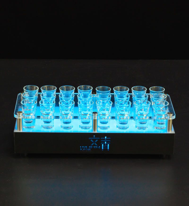 24 Shot Glass LED Serving Tray