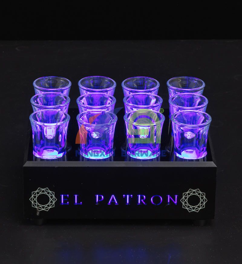 12 Shot Glass LED Serving Tray