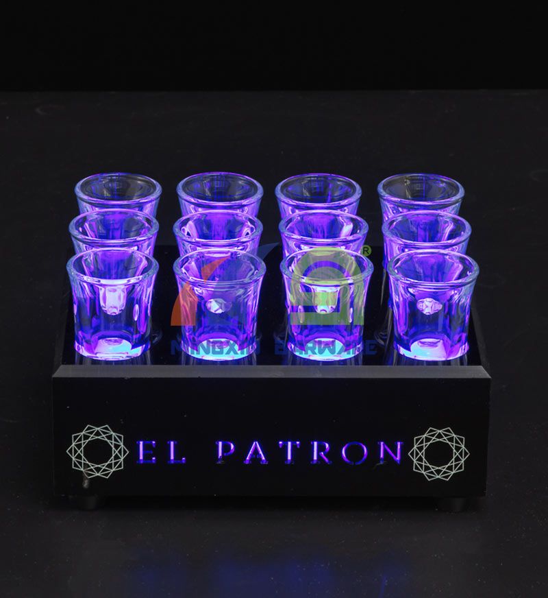 12 Shot Glass LED Serving Tray