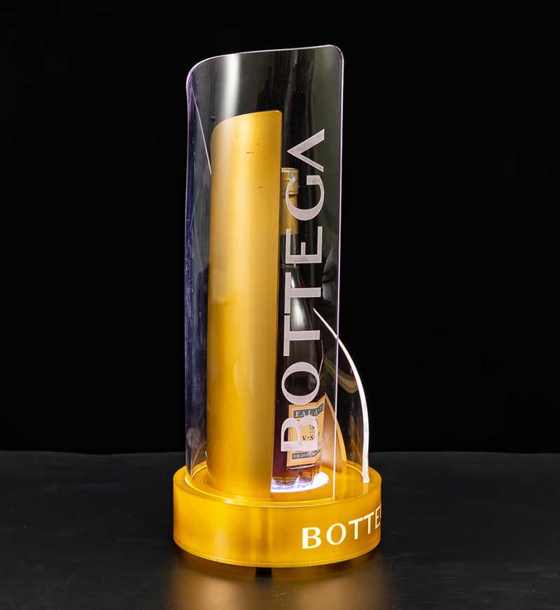 Gold Two Layers Wavy Bottle Presenter