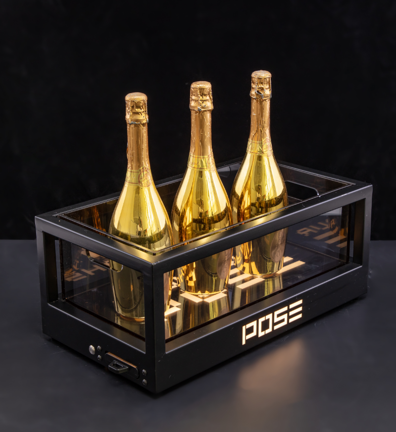 Three Bottle Champagne Bucket with Inner Holder