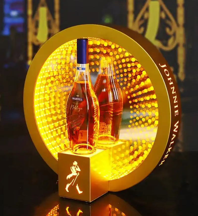 Metal Round Presenter With Infinity Mirror
