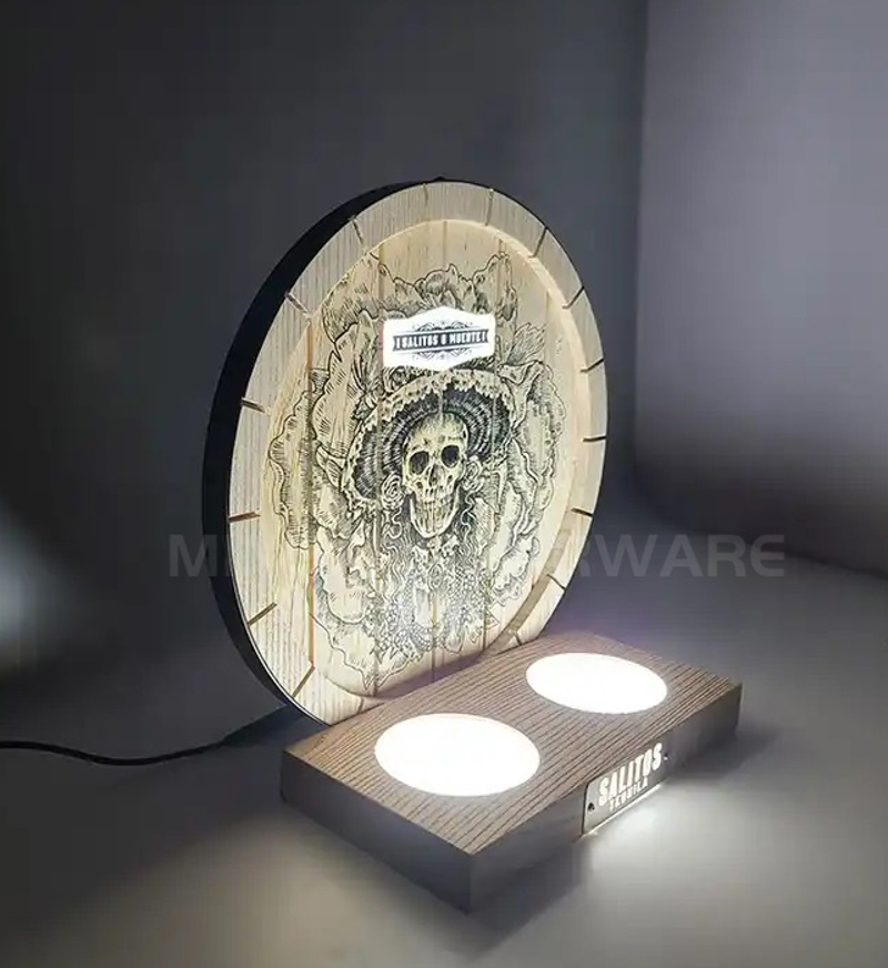 Skeleton Wooden Bottle Presenter