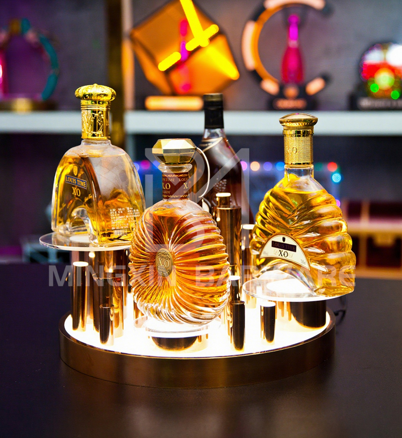 Stainless Steel Premium XO Four Bottle Display