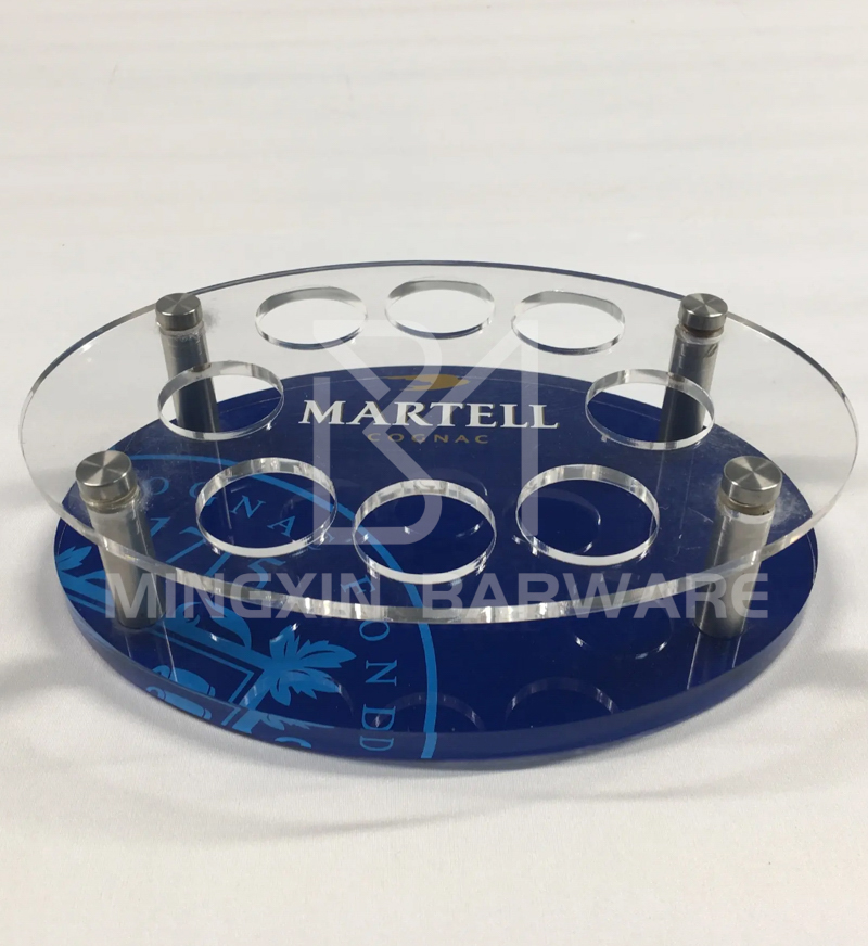 Swallow Round Shot Glass Serving Tray