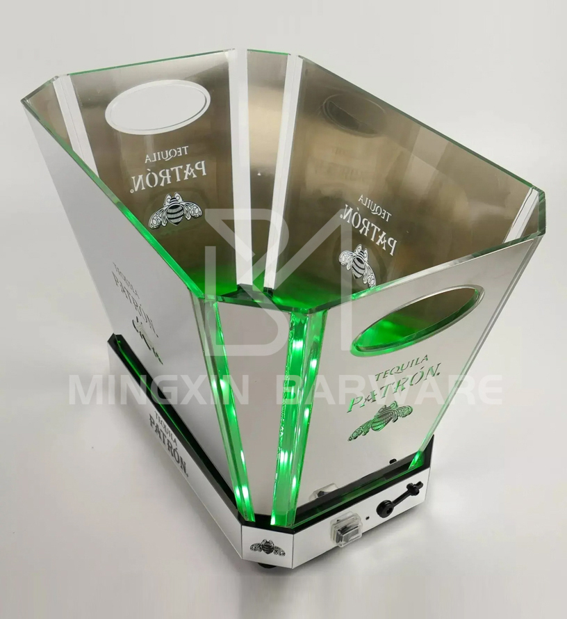 Octagonal Acrylic LED Ice Bucket